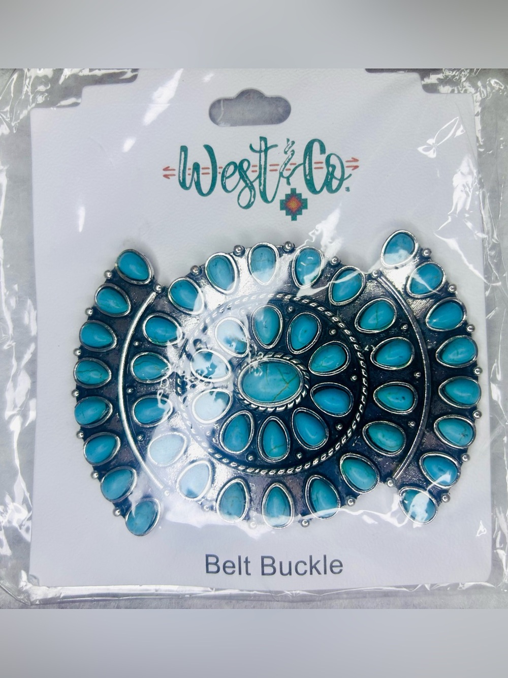 Brand New West & Co. “Olivia” Turquoise Western Belt Buckle